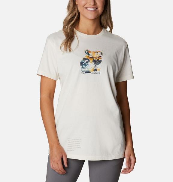 Columbia Slack Water T-Shirt White For Women's NZ58397 New Zealand